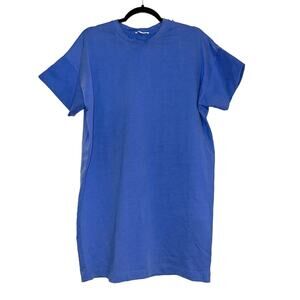 COS Short Sleeve Crewneck T-Shirt Blue Cotton Dress XS